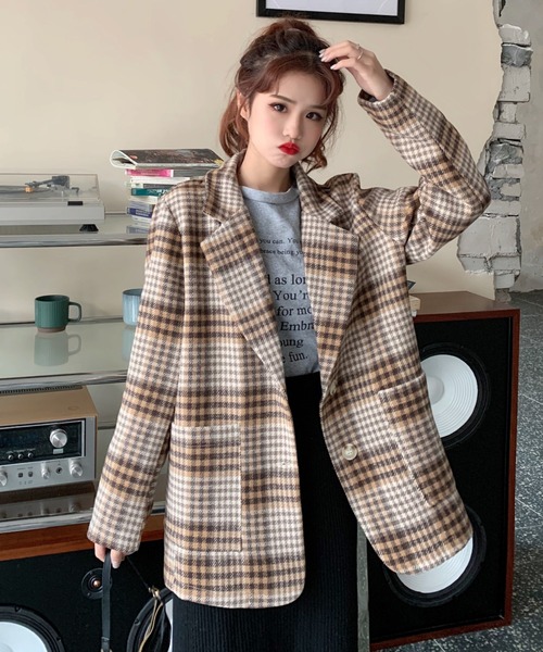 ABITOKYO（アビトーキョー）の「チェック柄テーラードジャケット