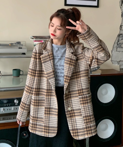 ABITOKYO（アビトーキョー）の「チェック柄テーラードジャケット