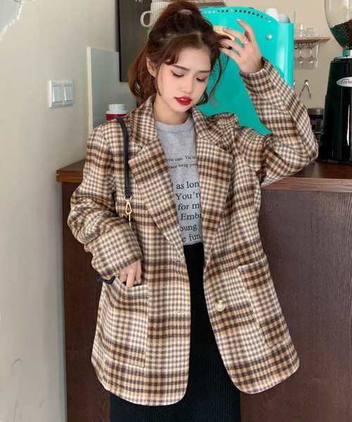 ABITOKYO（アビトーキョー）の「チェック柄テーラードジャケット