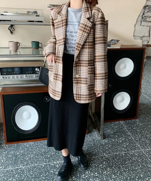 ABITOKYO（アビトーキョー）の「チェック柄テーラードジャケット  