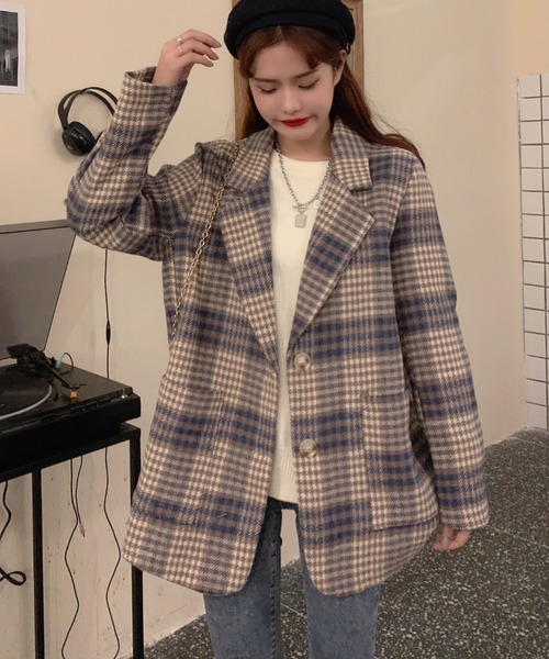 ABITOKYO（アビトーキョー）の「チェック柄テーラードジャケット