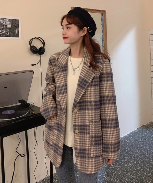 ABITOKYO（アビトーキョー）の「チェック柄テーラードジャケット