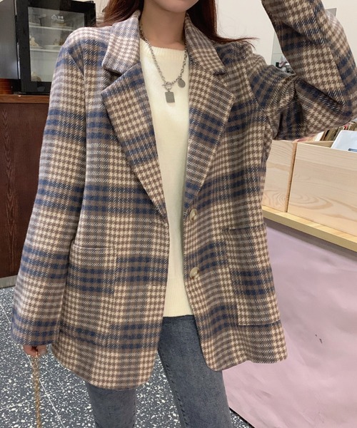 ABITOKYO（アビトーキョー）の「チェック柄テーラードジャケット