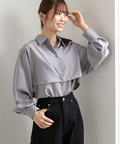 prose verse（プロズヴェール）の「ヨークデザインバックリボンシャツ（シャツ/ブラウス・レディース・オフホワイト/ブラック/グレー/モカ・ﾌﾘ-）」の18枚目の写真