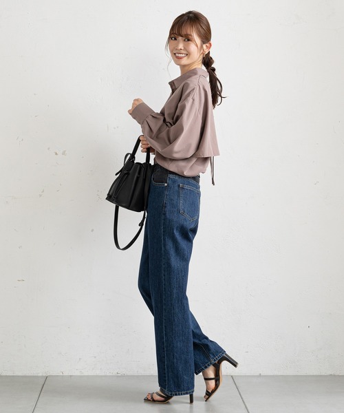 prose verse（プロズヴェール）の「ヨークデザインバックリボンシャツ（シャツ/ブラウス・レディース・オフホワイト/ブラック/グレー/モカ・ﾌﾘ-）」の19枚目の写真