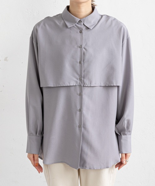 prose verse（プロズヴェール）の「ヨークデザインバックリボンシャツ（シャツ/ブラウス・レディース・オフホワイト/ブラック/グレー/モカ・ﾌﾘ-）」の20枚目の写真