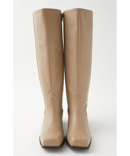 MOUSSY（マウジー）の「SQUARE TOE LONG ブーツ（ブーツ・レディース・ベージュ/ブラック・SMALL/MEDIUM/LARGE）」の13枚目の写真