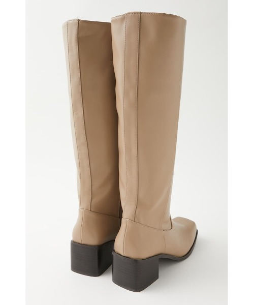 MOUSSY（マウジー）の「SQUARE TOE LONG ブーツ（ブーツ・レディース・ベージュ/ブラック・SMALL/MEDIUM/LARGE）」の9枚目の写真