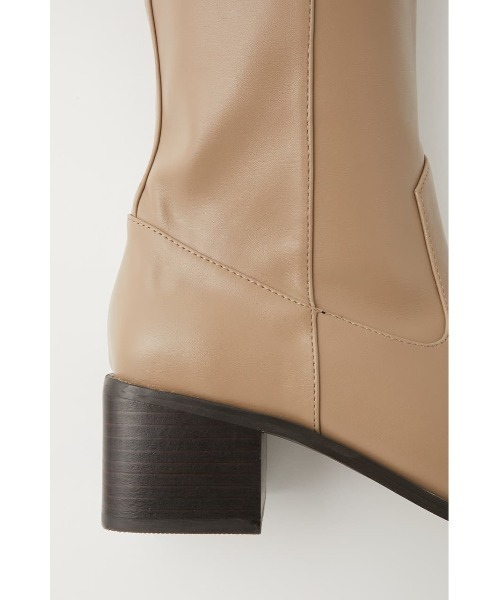 MOUSSY（マウジー）の「SQUARE TOE LONG ブーツ（ブーツ・レディース・ベージュ/ブラック・SMALL/MEDIUM/LARGE）」の4枚目の写真