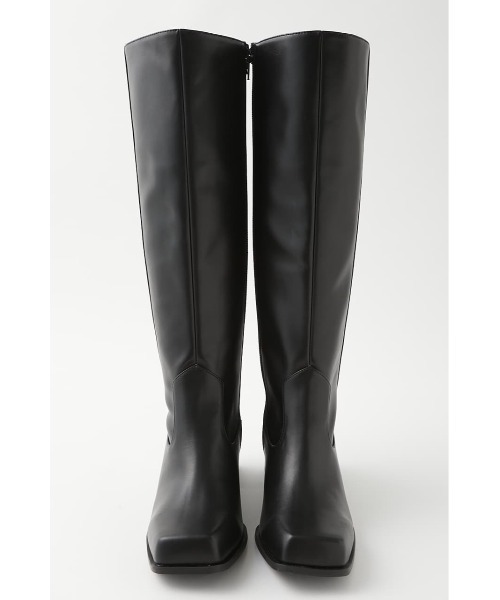 MOUSSY（マウジー）の「SQUARE TOE LONG ブーツ（ブーツ・レディース・ベージュ/ブラック・SMALL/MEDIUM/LARGE）」の12枚目の写真