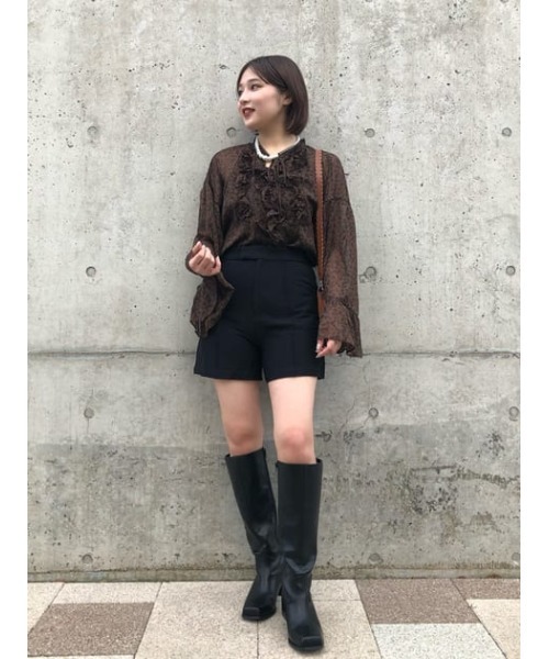 MOUSSY（マウジー）の「SQUARE TOE LONG ブーツ（ブーツ・レディース・ベージュ/ブラック・SMALL/MEDIUM/LARGE）」の22枚目の写真