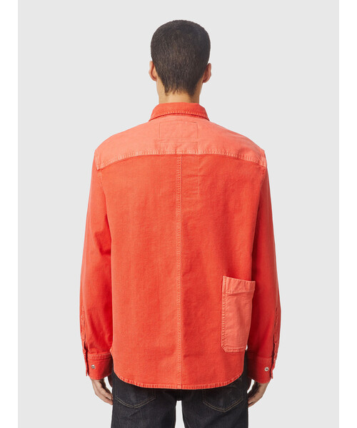 DIESEL(ディーゼル)の「メンズ シャツ オーバーシャツ ワークテイスト ジョグジーンズ(シャツ/ブラウス・メンズ・ネイビー/ミント/オレンジ・MEDIUM/X-LARGE/SMALL/LARGE)」の4枚目の写真