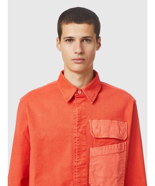 DIESEL(ディーゼル)の「メンズ シャツ オーバーシャツ ワークテイスト ジョグジーンズ(シャツ/ブラウス・メンズ・ネイビー/ミント/オレンジ・MEDIUM/X-LARGE/SMALL/LARGE)」の5枚目の写真