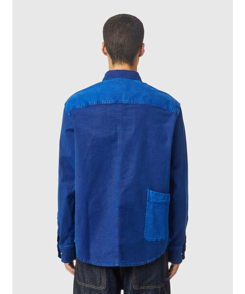 DIESEL(ディーゼル)の「メンズ シャツ オーバーシャツ ワークテイスト ジョグジーンズ(シャツ/ブラウス・メンズ・ネイビー/ミント/オレンジ・MEDIUM/X-LARGE/SMALL/LARGE)」の9枚目の写真