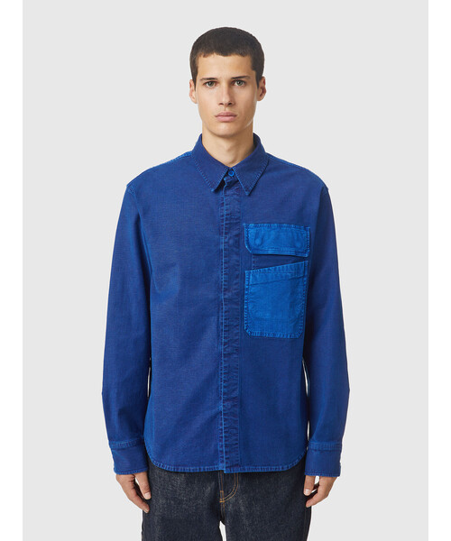 DIESEL(ディーゼル)の「メンズ シャツ オーバーシャツ ワークテイスト ジョグジーンズ(シャツ/ブラウス・メンズ・ネイビー/ミント/オレンジ・MEDIUM/X-LARGE/SMALL/LARGE)」の13枚目の写真