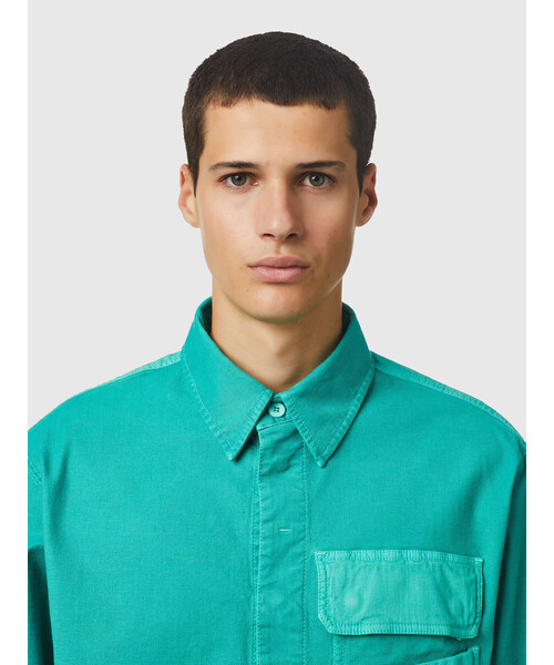 DIESEL(ディーゼル)の「メンズ シャツ オーバーシャツ ワークテイスト ジョグジーンズ(シャツ/ブラウス・メンズ・ネイビー/ミント/オレンジ・MEDIUM/X-LARGE/SMALL/LARGE)」の15枚目の写真