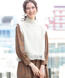 B:MING by BEAMS（ビーミングバイビームス）の「B:MING by BEAMS / フリンジ タートル ベスト 21AW（ベスト）」