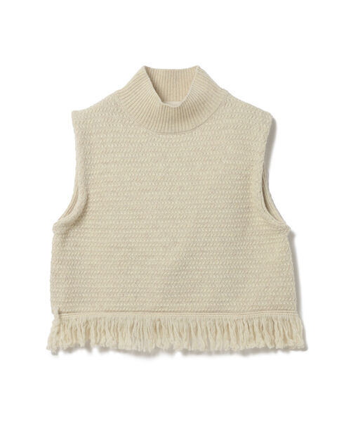 B:MING by BEAMS（ビーミングバイビームス）の「B:MING by BEAMS / フリンジ タートル ベスト 21AW（ベスト・レディース・ブラック/ベージュ/オフホワイト・ONE SIZE）」の14枚目の写真