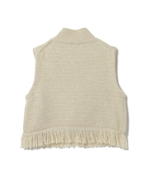 B:MING by BEAMS（ビーミングバイビームス）の「B:MING by BEAMS / フリンジ タートル ベスト 21AW（ベスト・レディース・ブラック/ベージュ/オフホワイト・ONE SIZE）」の16枚目の写真