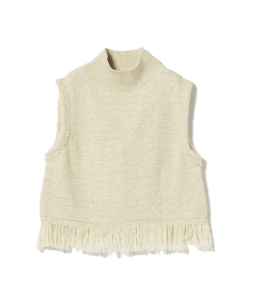 B:MING by BEAMS（ビーミングバイビームス）の「B:MING by BEAMS / フリンジ タートル ベスト 21AW（ベスト・レディース・ブラック/ベージュ/オフホワイト・ONE SIZE）」の17枚目の写真