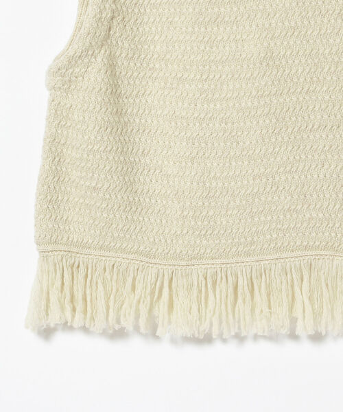 B:MING by BEAMS（ビーミングバイビームス）の「B:MING by BEAMS / フリンジ タートル ベスト 21AW（ベスト・レディース・ブラック/ベージュ/オフホワイト・ONE SIZE）」の19枚目の写真