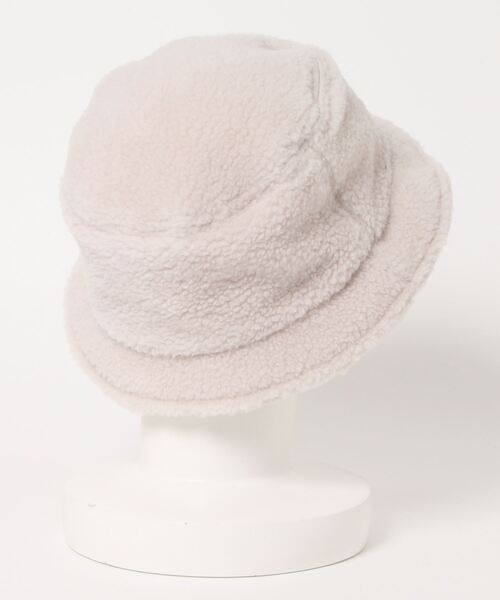 Champion（チャンピオン）の「【CHAMPION／チャンピオン】ボアバケットハット ワンポイントブランドロゴ（ハット・メンズ・ブラック/ベージュ/ブラウン/アイボリー・FREE）」の5枚目の写真