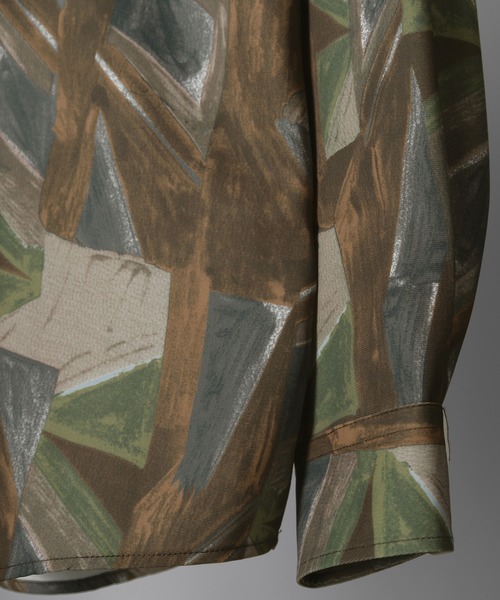 SlashDate（スラッシュデイト）の「ナチュラルストレッチ総柄プリントとろみシャツ（シャツ/ブラウス・メンズ・ブラック/ブラウン/グレー/ブルー/ブラック系その他/ブラウン系その他・M/L）」の20枚目の写真