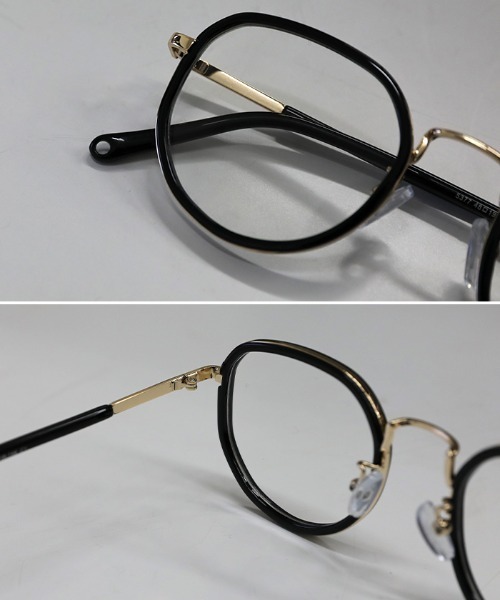select MOCA(セレクトモカ)の「クラシッククリアレンズメガネ(メガネ・レディース・ブラック/ベージュ・FREE)」の4枚目の写真