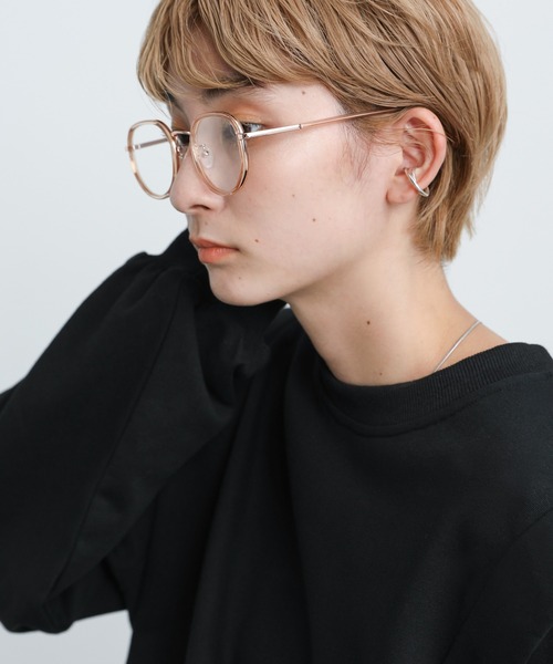 select MOCA(セレクトモカ)の「クラシッククリアレンズメガネ(メガネ・レディース・ブラック/ベージュ・FREE)」の6枚目の写真