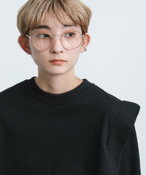 select MOCA(セレクトモカ)の「クラシッククリアレンズメガネ(メガネ・レディース・ブラック/ベージュ・FREE)」の8枚目の写真