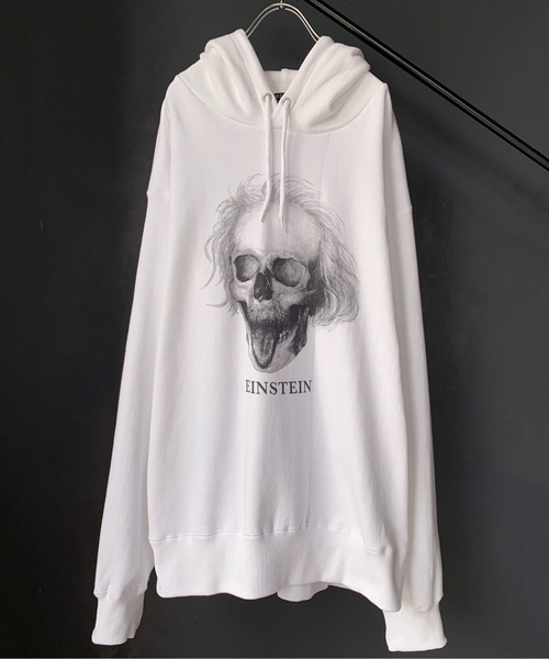 BIAS（バイアス）の「STUDIOUS別注 DEAD MANスカルプリントプルオーバーパーカー（パーカー・メンズ・ホワイト/ホワイト系その他/ライトグレー/クリア/オフホワイト/アイボリー・SMALL/MEDIUM/LARGE）」の5枚目の写真