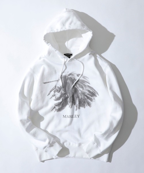 BIAS（バイアス）の「STUDIOUS別注 DEAD MANスカルプリントプルオーバーパーカー（パーカー・メンズ・ホワイト/ホワイト系その他/ライトグレー/クリア/オフホワイト/アイボリー・SMALL/MEDIUM/LARGE）」の6枚目の写真