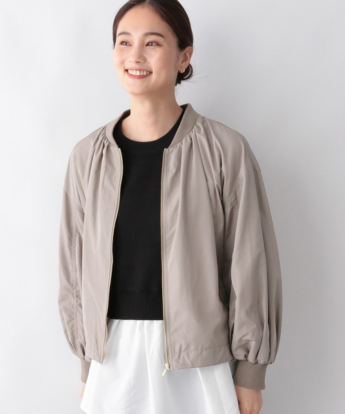 GLOBAL WORK（グローバルワーク）の「エアカルハッスイブルゾン/959811（ブルゾン・レディース・グリーン系その他/アイボリー/ブラック・MEDIUM/LARGE）」の2枚目の写真