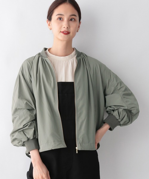 GLOBAL WORK（グローバルワーク）の「エアカルハッスイブルゾン/959811（ブルゾン・レディース・グリーン系その他/アイボリー/ブラック・MEDIUM/LARGE）」の3枚目の写真