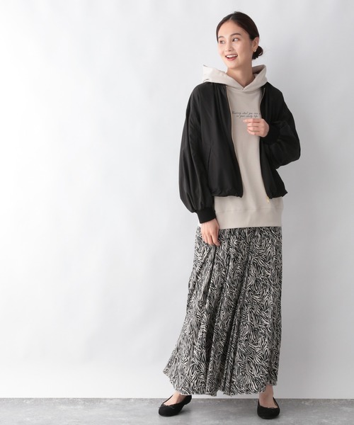 GLOBAL WORK（グローバルワーク）の「エアカルハッスイブルゾン/959811（ブルゾン・レディース・グリーン系その他/アイボリー/ブラック・MEDIUM/LARGE）」の12枚目の写真