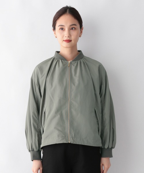 GLOBAL WORK（グローバルワーク）の「エアカルハッスイブルゾン/959811（ブルゾン・レディース・グリーン系その他/アイボリー/ブラック・MEDIUM/LARGE）」の4枚目の写真