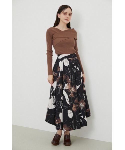 rienda（リエンダ）の「アシンメトリーニットトップス（ニット/セーター・レディース・ブラック/パープル/ブラウン/アイボリー・FREE）」の19枚目の写真