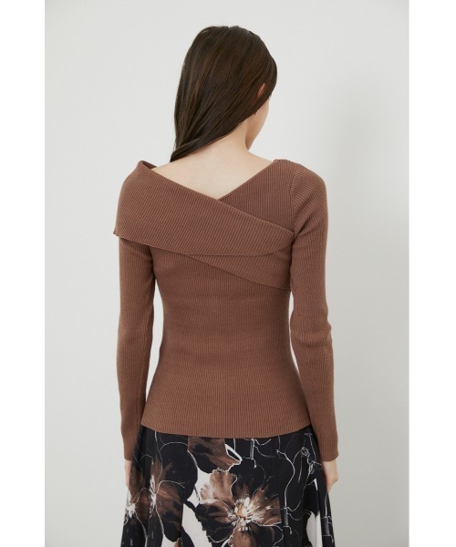 rienda（リエンダ）の「アシンメトリーニットトップス（ニット/セーター・レディース・ブラック/パープル/ブラウン/アイボリー・FREE）」の10枚目の写真