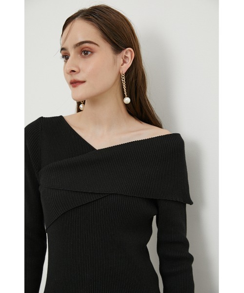 rienda（リエンダ）の「アシンメトリーニットトップス（ニット/セーター・レディース・ブラック/パープル/ブラウン/アイボリー・FREE）」の21枚目の写真