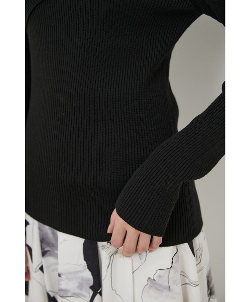 rienda（リエンダ）の「アシンメトリーニットトップス（ニット/セーター・レディース・ブラック/パープル/ブラウン/アイボリー・FREE）」の18枚目の写真