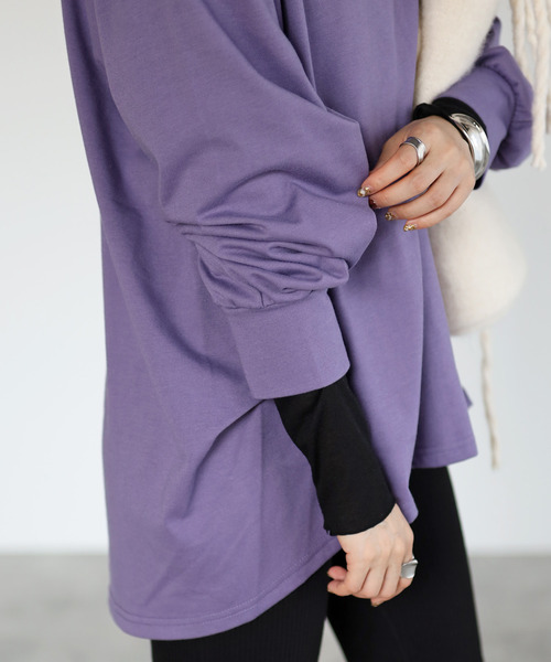 amini(アミニ)の「【2021-2022 A/W】キーネック裾タックプルオーバー(Tシャツ/カットソー・レディース・ブラック/ベージュ/パープル/ブラウン・MEDIUM)」の19枚目の写真