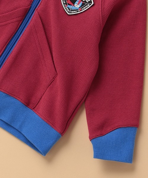 kladskap（クレードスコープ）の「ヒーロージップパーカ（パーカー・キッズ・ブルー/レッド・110cm/120cm/100cm/90cm/130cm）」の7枚目の写真