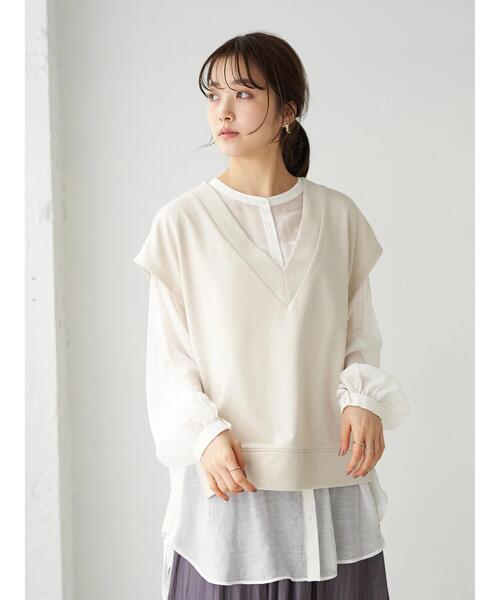 earth music&ecology（アースミュージックアンドエコロジー）の「スウェットベスト　＊（ベスト・レディース・ブラック/ブラウン/ミント/ホワイト系その他2・FREE）」の8枚目の写真