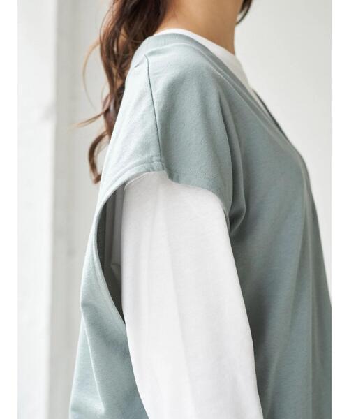 earth music&ecology（アースミュージックアンドエコロジー）の「スウェットベスト　＊（ベスト・レディース・ブラック/ブラウン/ミント/ホワイト系その他2・FREE）」の11枚目の写真