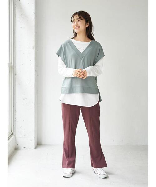 earth music&ecology（アースミュージックアンドエコロジー）の「スウェットベスト　＊（ベスト・レディース・ブラック/ブラウン/ミント/ホワイト系その他2・FREE）」の15枚目の写真