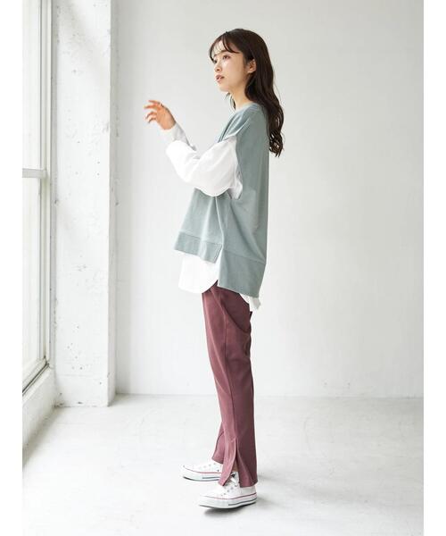 earth music&ecology（アースミュージックアンドエコロジー）の「スウェットベスト　＊（ベスト・レディース・ブラック/ブラウン/ミント/ホワイト系その他2・FREE）」の17枚目の写真