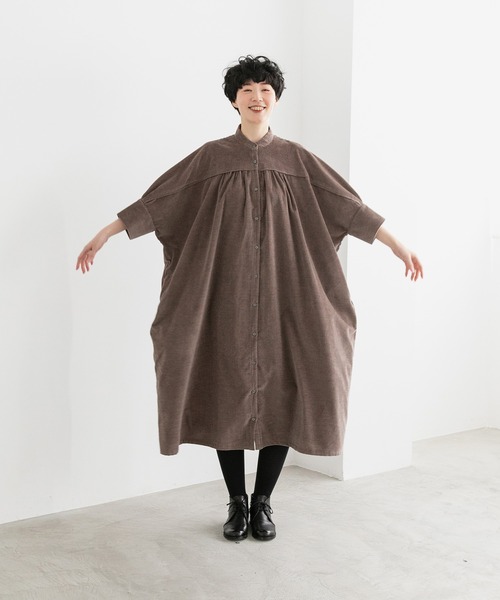 note et silence (ノートエシロンス)の「【 AMB100貨 】3_4SLV Long Gather Dress(ワンピース・レディース・ベージュ・FREE)」の22枚目の写真