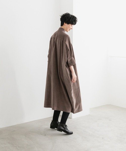 note et silence (ノートエシロンス)の「【 AMB100貨 】3_4SLV Long Gather Dress(ワンピース・レディース・ベージュ・FREE)」の10枚目の写真