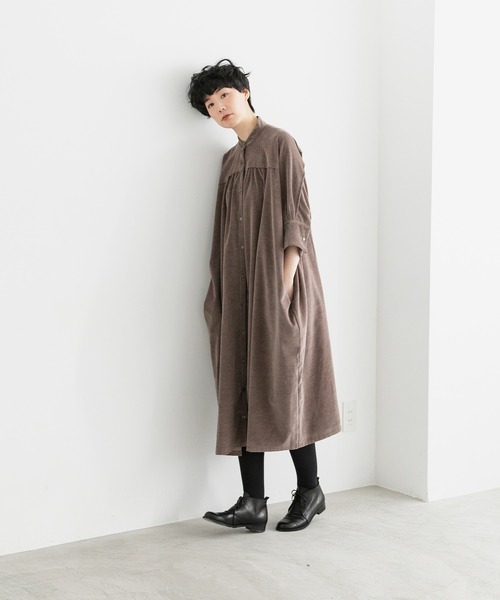 note et silence (ノートエシロンス)の「【 AMB100貨 】3_4SLV Long Gather Dress(ワンピース・レディース・ベージュ・FREE)」の8枚目の写真