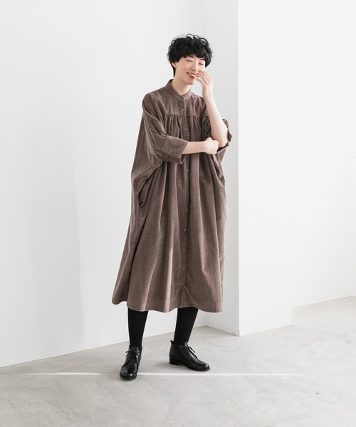 note et silence (ノートエシロンス)の「【 AMB100貨 】3_4SLV Long Gather Dress(ワンピース・レディース・ベージュ・FREE)」の7枚目の写真